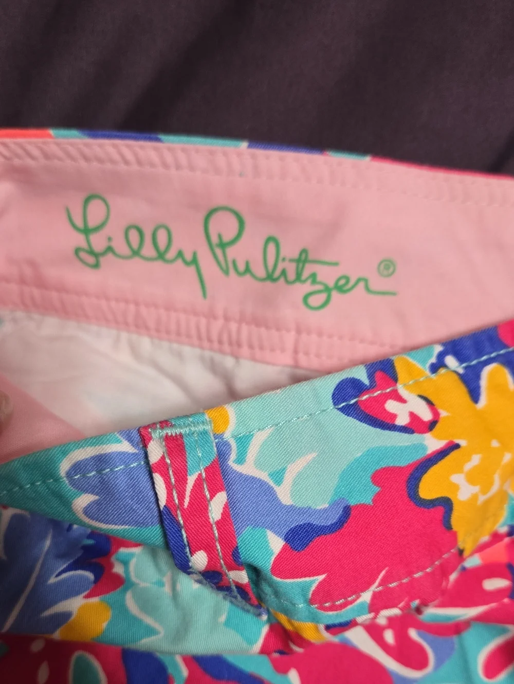 Lilly Pulitzer The Callahan Turquoise Floral Print Shorts Size 2